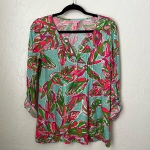 Lilly Pulitzer Dorthy in the Vias 3/4 sleeve pullover top▪️size S